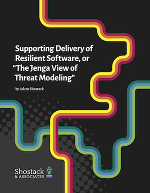 cover of white paper: The Jenga View of Threat Modeling