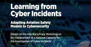 Cover of a workshop report: learning from cyber incidents