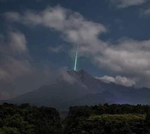 volcano and meteor