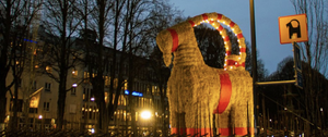 The Gavle Goat on Christmas, 2022