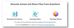 The ad for Synology photos displayed after an emergency security update.