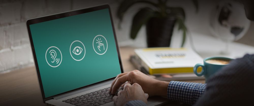 A computer with a refreshable braille display.