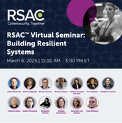 Announcement graphic for RSAC webinar