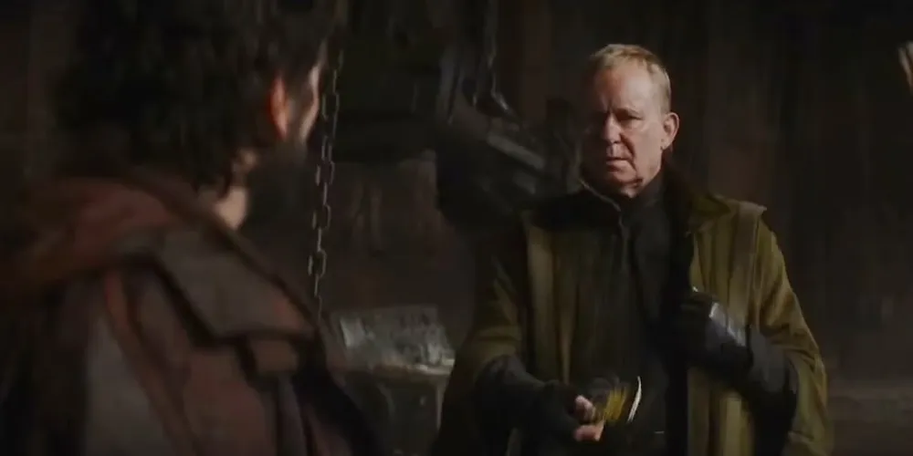 A shot of Luthen and Cassian Andor