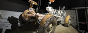 A moon buggy model at the Museum of Flight