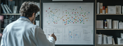 a man at a complex diagram