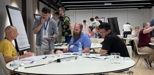 A group of learners in Adam Shostack's Threat Modeling Intensive