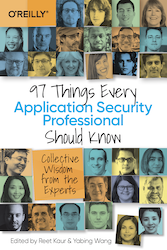 Book cover for 97 things appsec pros should know