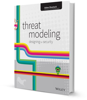 book cover - Threat Modeling: Designing for Security